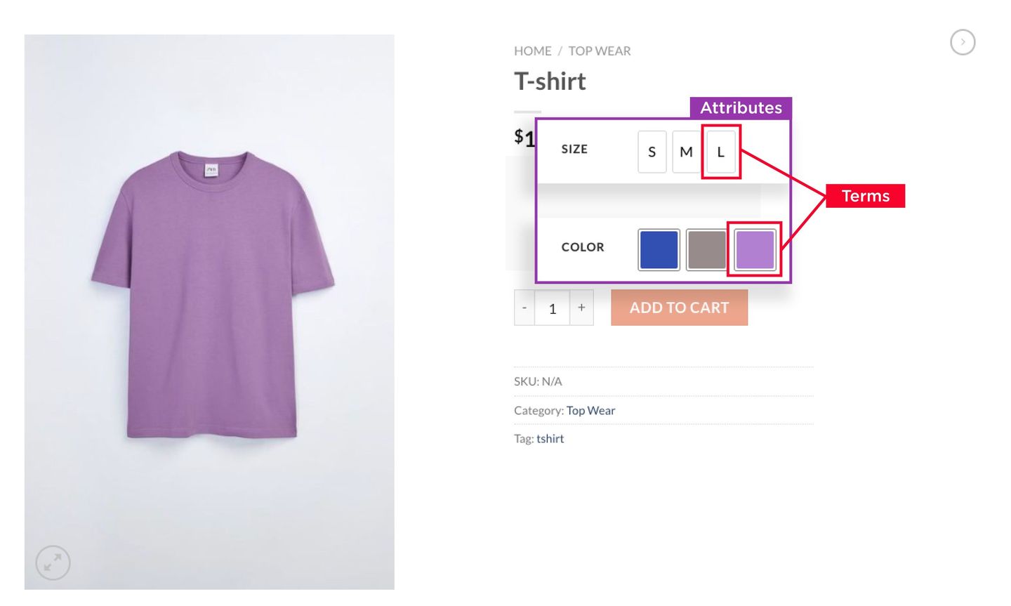 WooCommerce product attribute