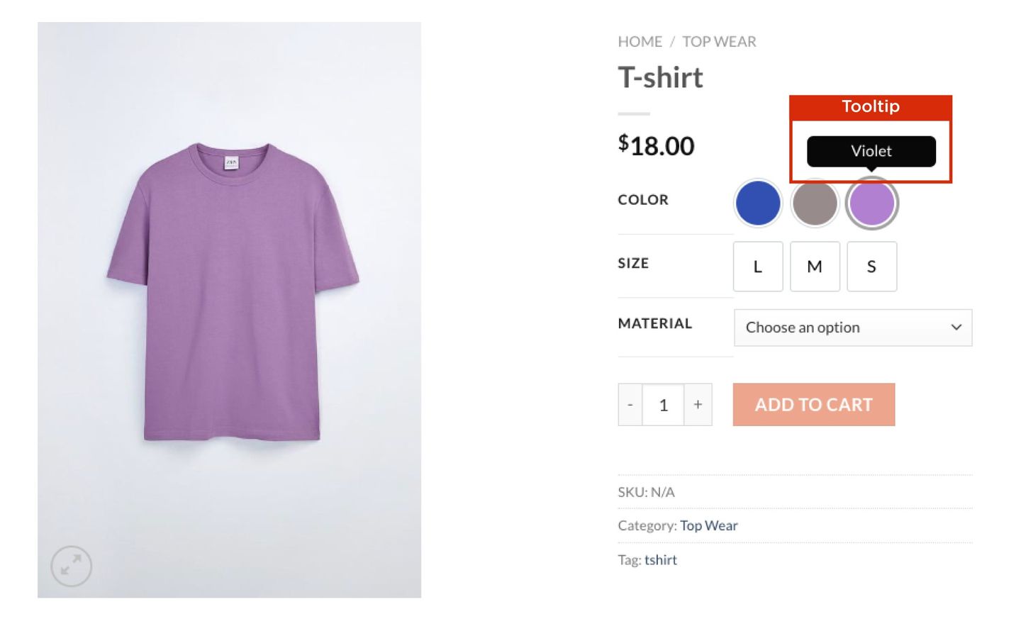 tooltip for woocommerce