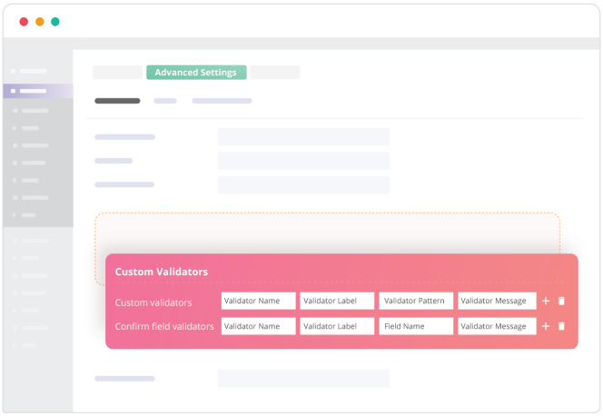 Custom validators and Confirm validators