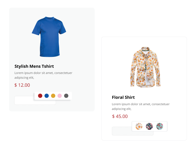 Color palette: WooCommerce Product Addons