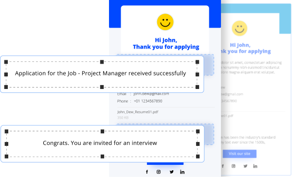 Automated email updates to job applicants