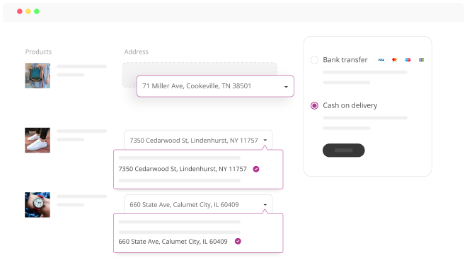 Checkout Page - WooCommerce Multiple Shipping Addresses